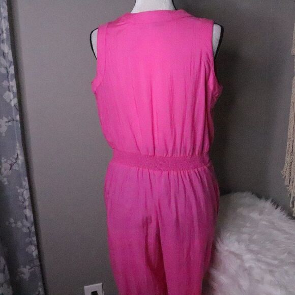 Vintage | 1980's Casual Jumpsuit Large Pink Barbie Costume - Picture 6 of 8